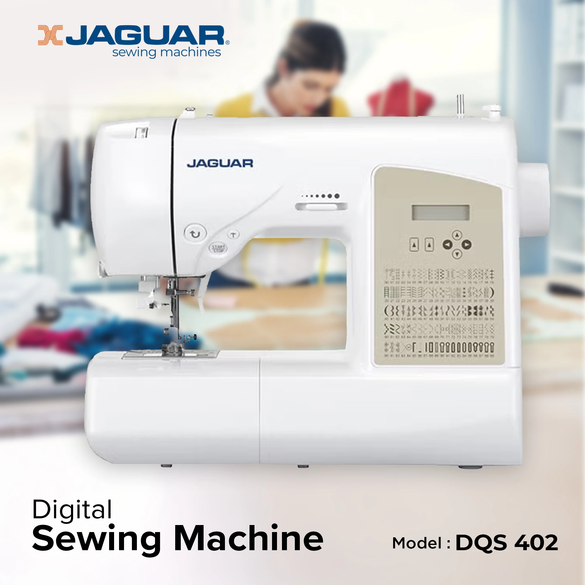 Digital Sewing Machine DQS 402 White/Grey