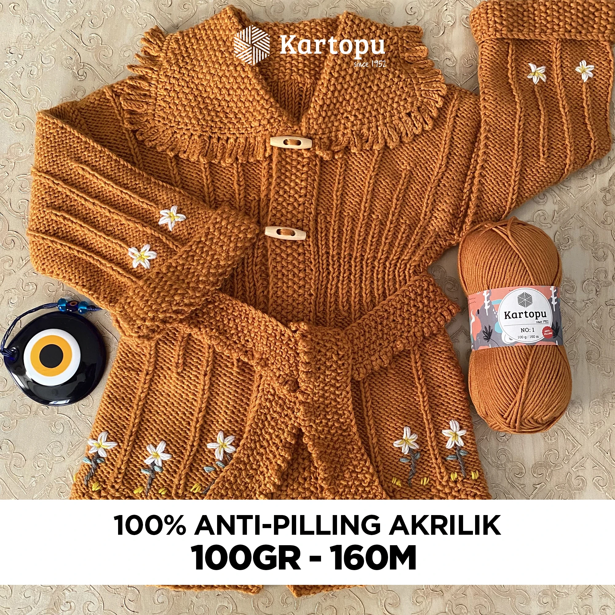 Kartopu K861 No-1 Yarn â€“ 100g, 160m