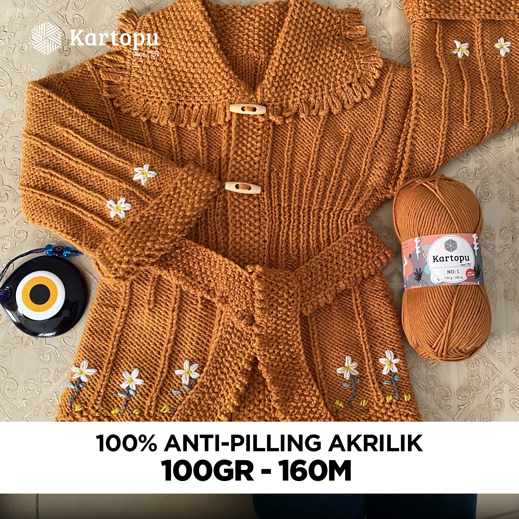 Kartopu K782 No-1 Yarn â€“ 100g Soft Anti-Pilling Acrylic