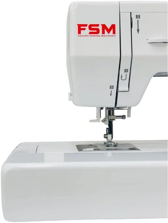 FSM Long Arm Computerized Sewing & Quilting Machine â€“ 12" Workspace, Touchscreen Interface, 400 Built-In Stitches, Auto Thread Trimmer, Memory Mode, Built-In Needle Threader, 240V DC Motor, Made in Taiwan â€“ White