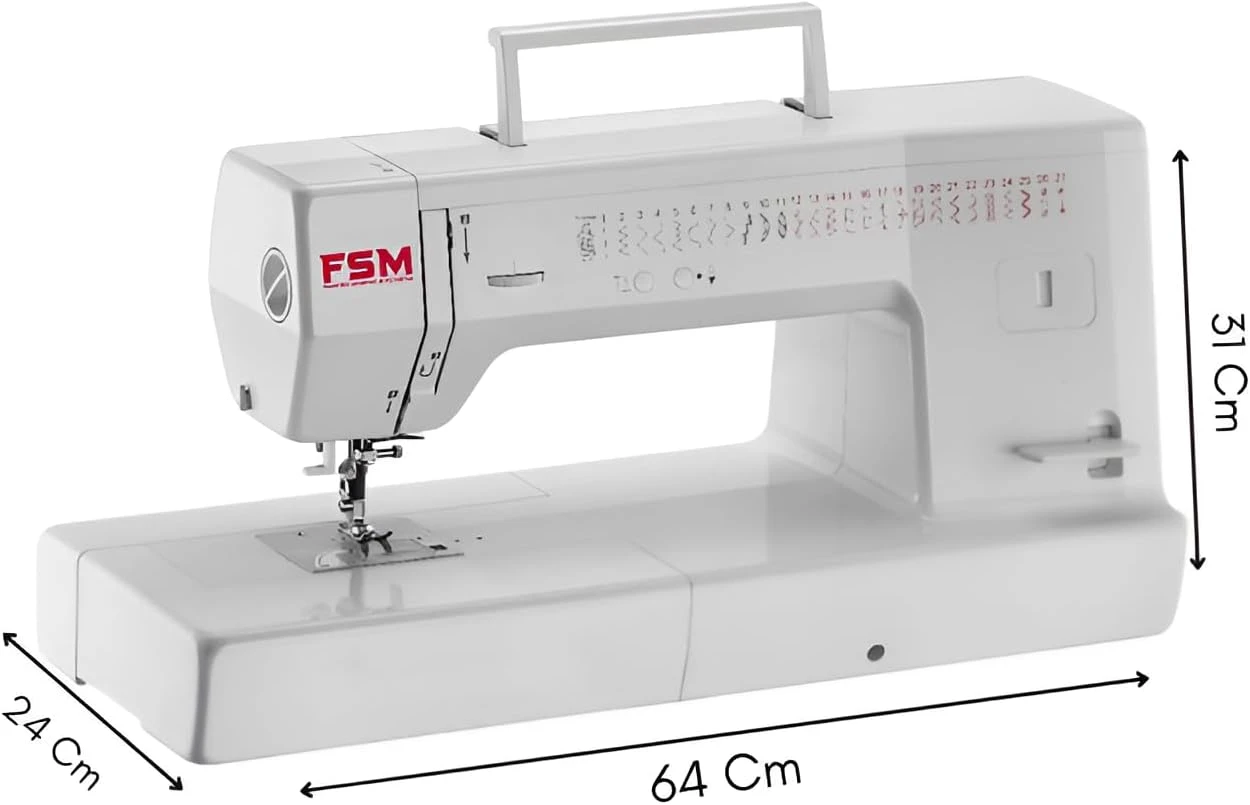 FSM Long Arm Computerized Sewing & Quilting Machine â€“ 12" Workspace, Touchscreen Interface, 400 Built-In Stitches, Auto Thread Trimmer, Memory Mode, Built-In Needle Threader, 240V DC Motor, Made in Taiwan â€“ White
