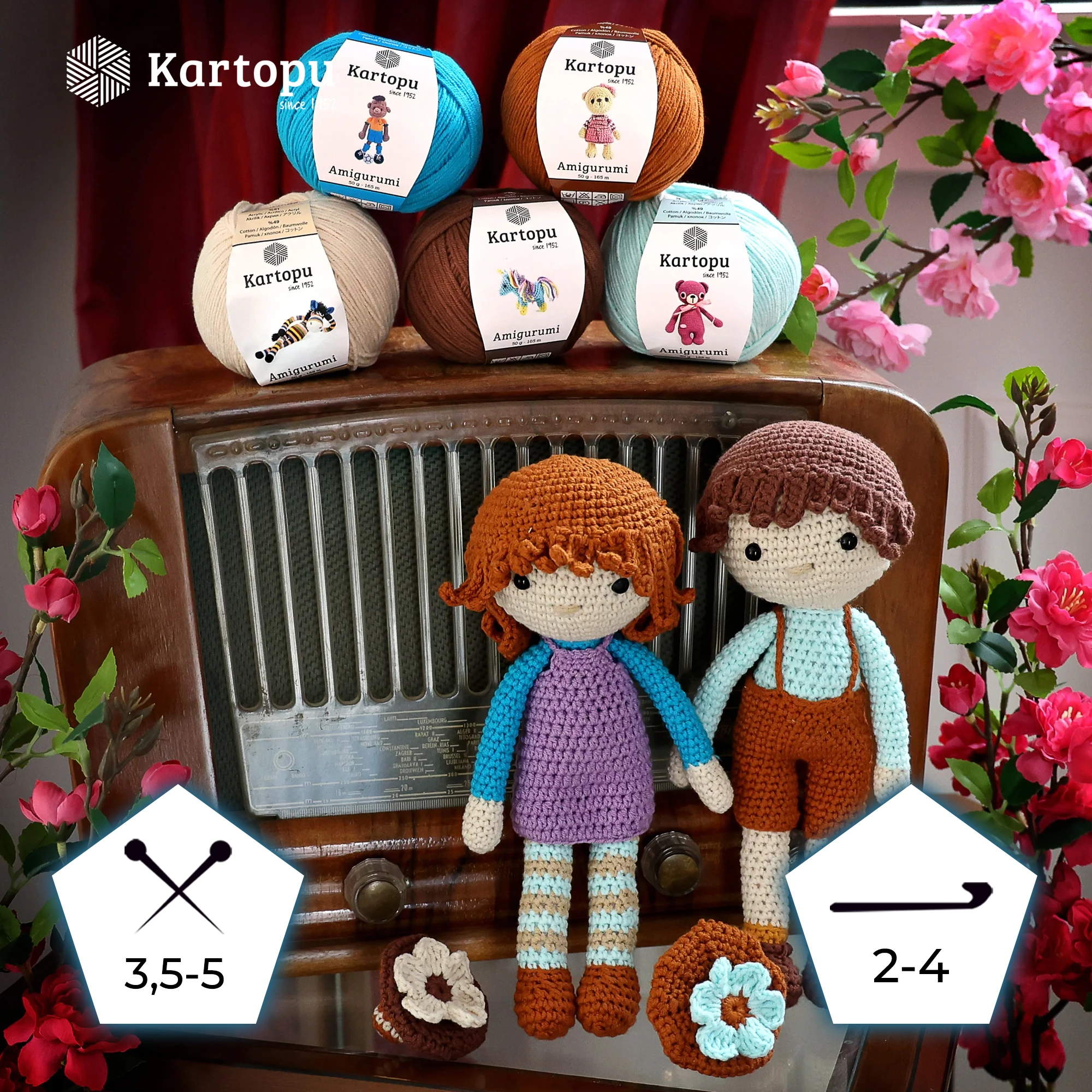 Kartopu K768 Amigurumi Knitting Yarn â€“ 50g, 165m | Soft Acrylic-Cotton Blend for Toys & Home Crafts (K768 Color)