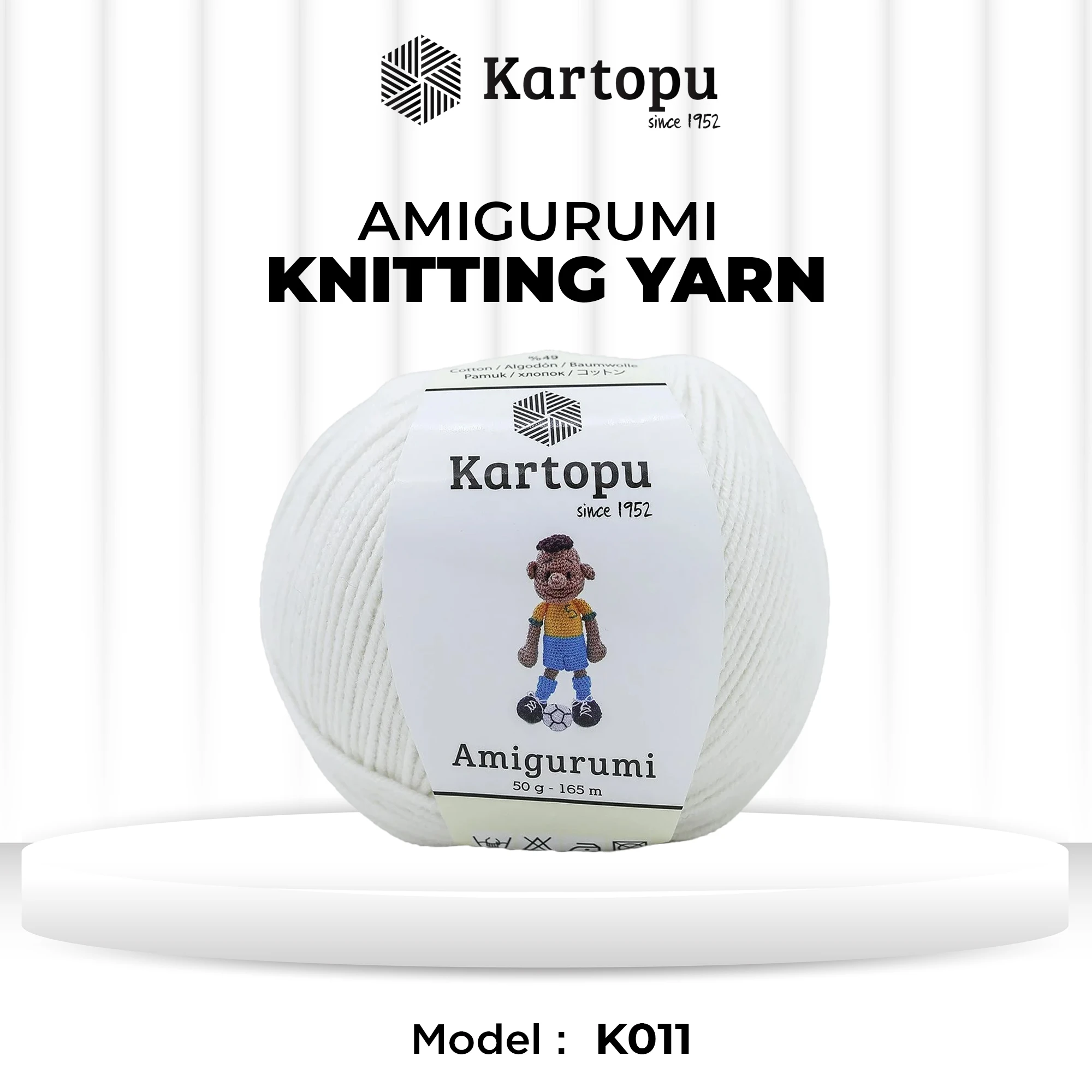 Kartopu K011 Amigurumi Knitting Yarn â€“ 50g, 165m
