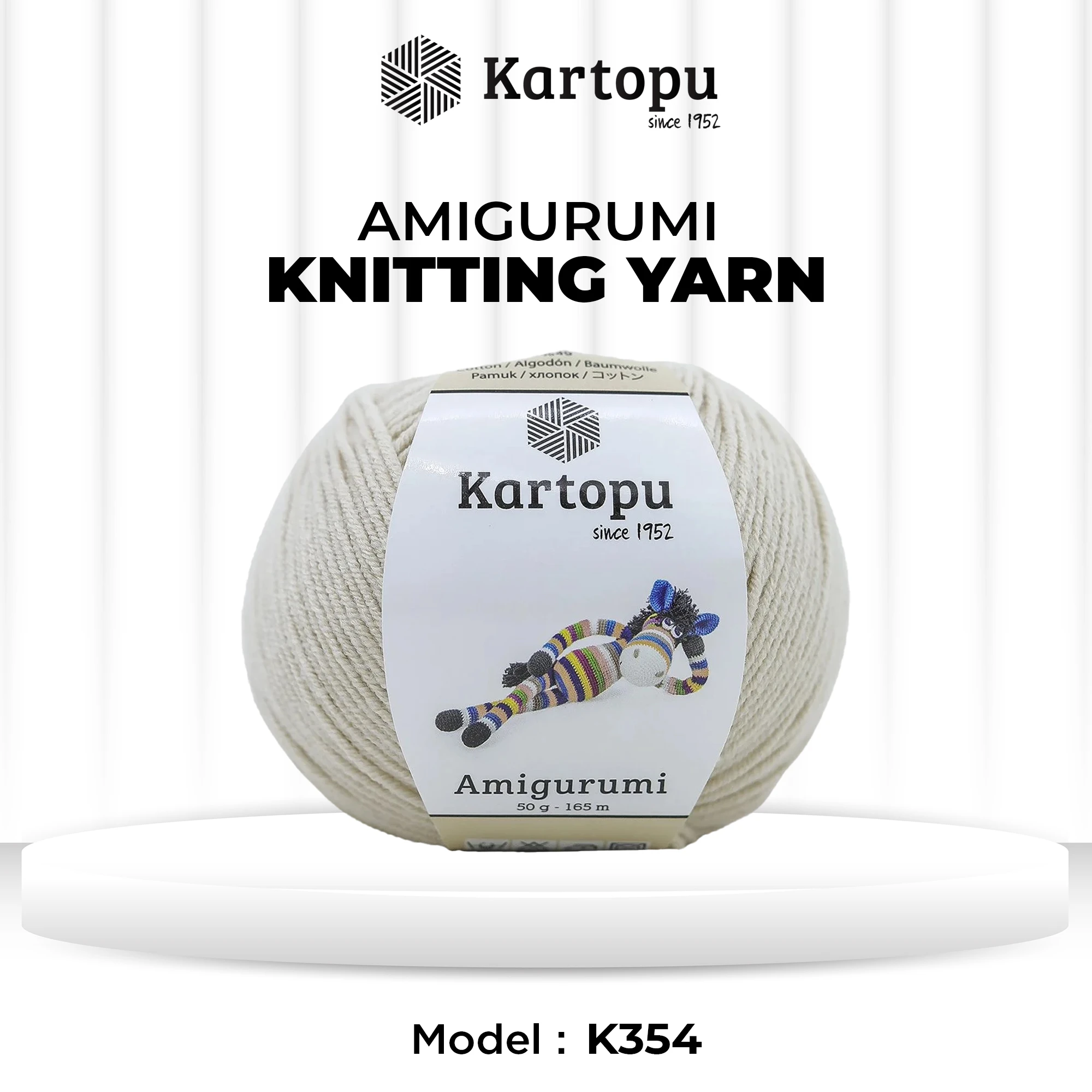Kartopu K354 Amigurumi Knitting Yarn â€“ 50g, 165m
