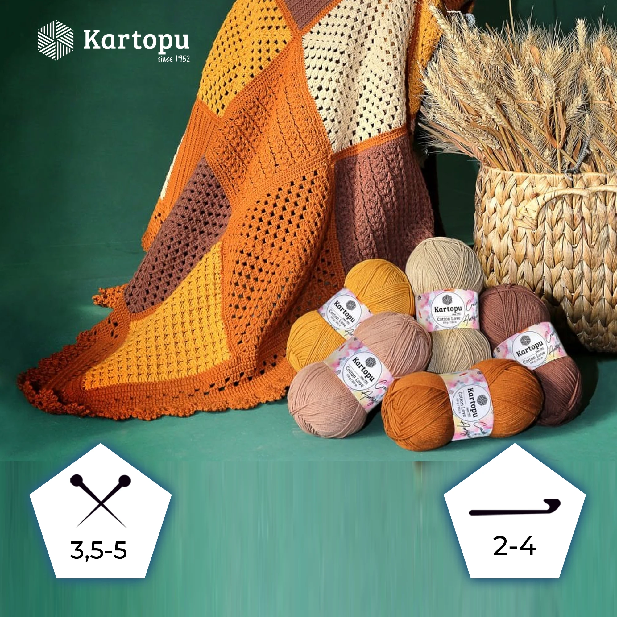 Kartopu K011 Cotton Love Knitting Yarn â€“ 100 g, 330 Meter Length, Light Cream